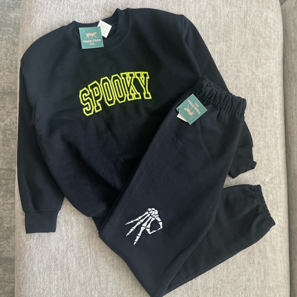 Glow in the Dark Embroidered Youth Sweatsuit